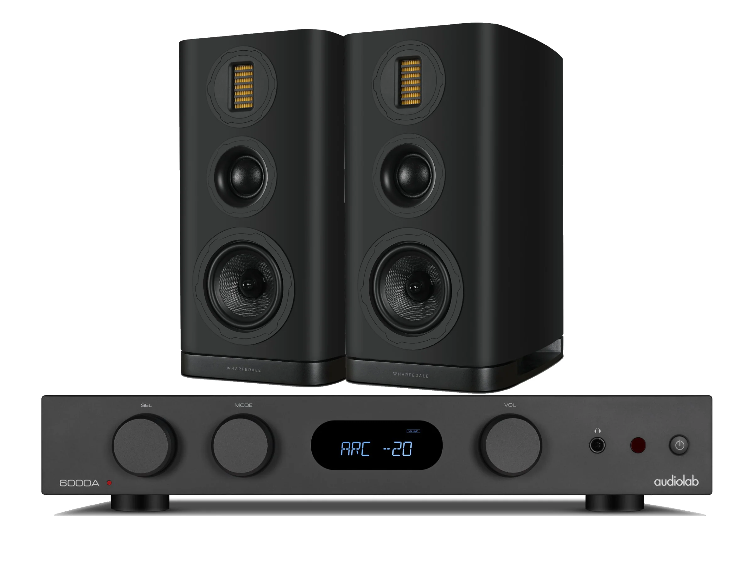 Audiolab 6000A Mkii with Wharfedale EVO 5.2 Bookshelf Speakers