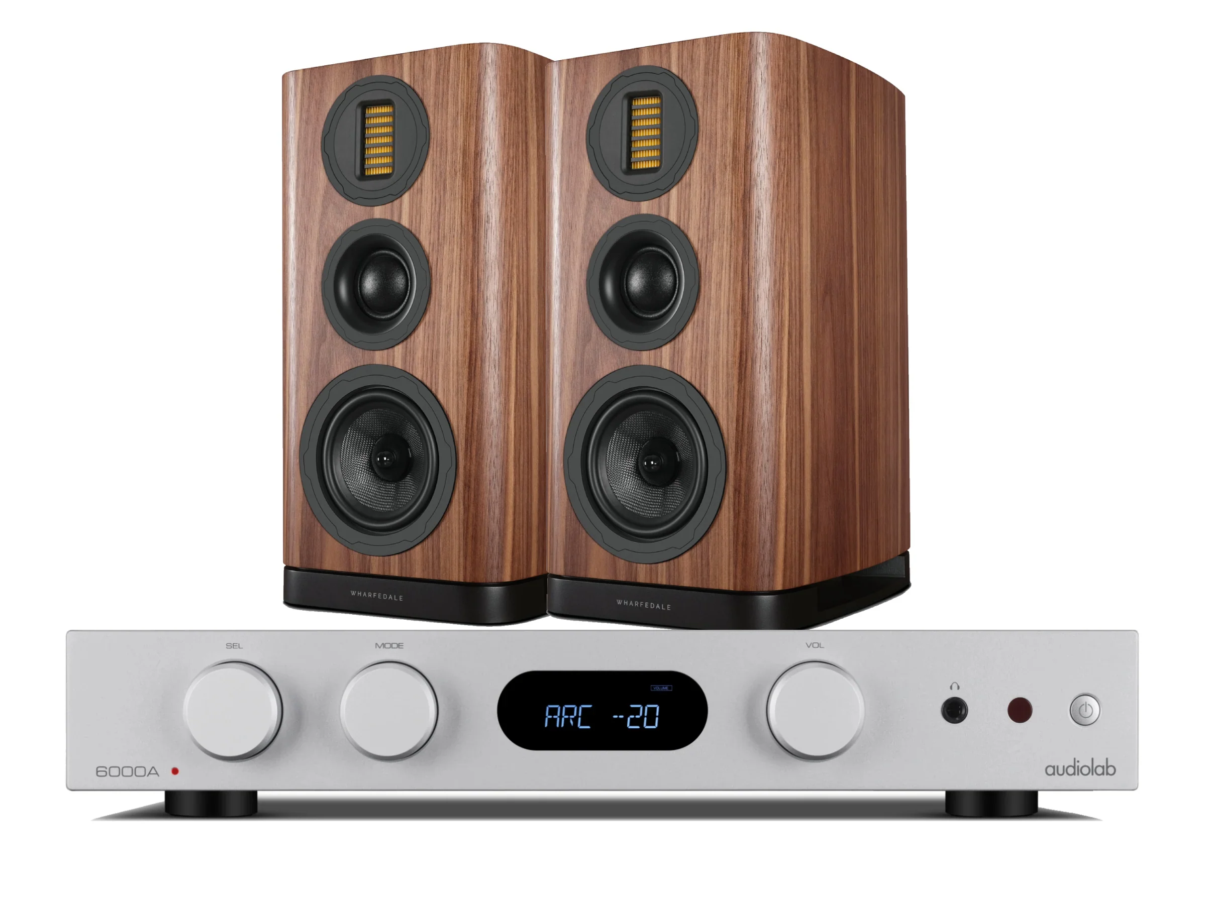 Audiolab 6000A Mkii with Wharfedale EVO 5.2 Bookshelf Speakers - Image 2