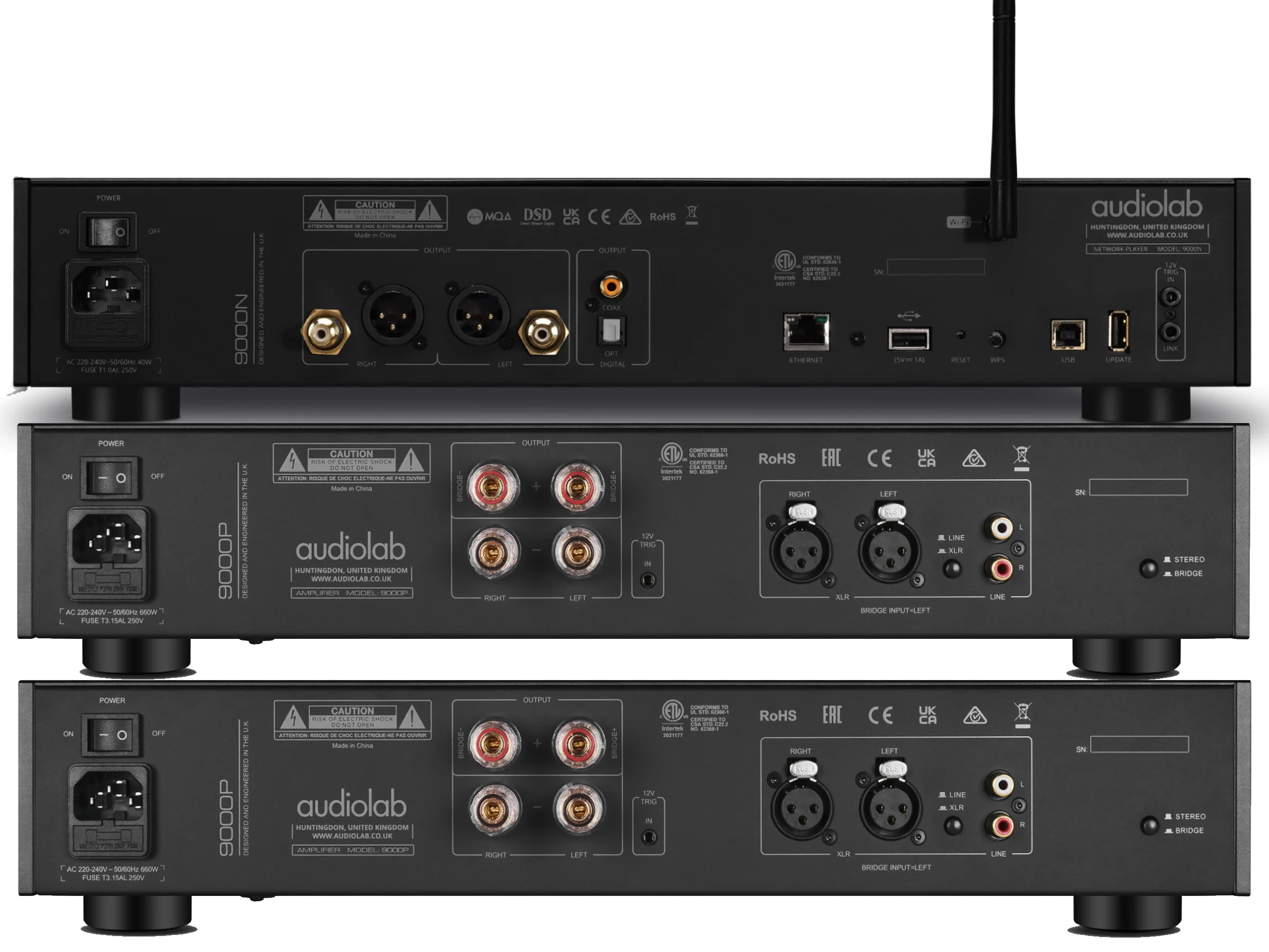 Audiolab 9000N + 9000P Streaming Pre + 2x Power Amplifier - Image 3