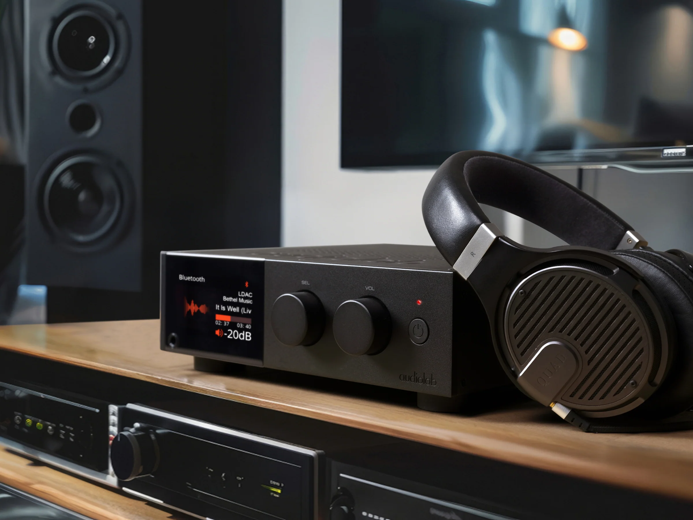 Audiolab D9 DAC Headphone Amplifier with Meze Poet Open-Back Headphones - Image 24