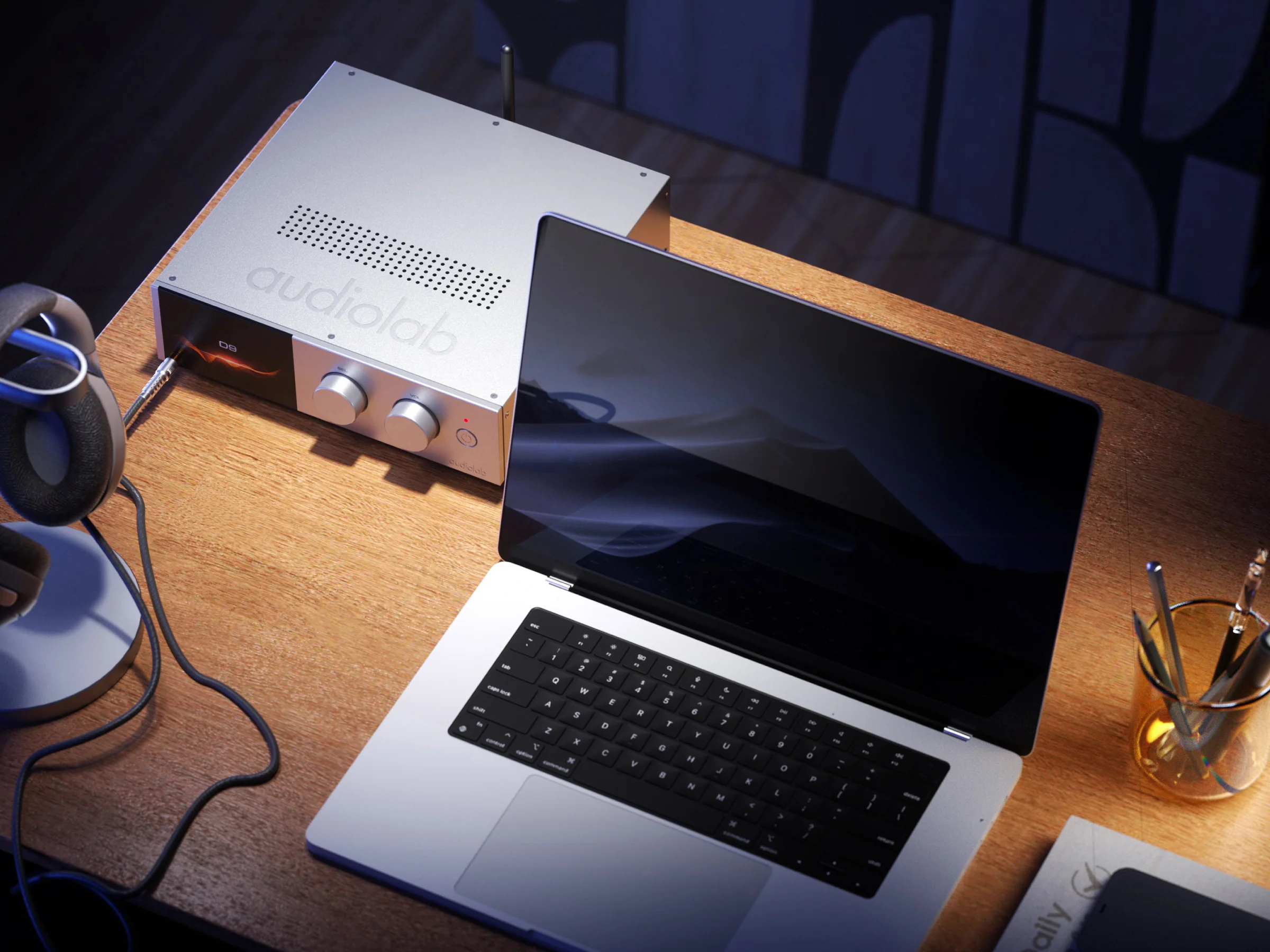 Audiolab D9 DAC Headphone Amplifier with Meze Poet Open-Back Headphones - Image 26