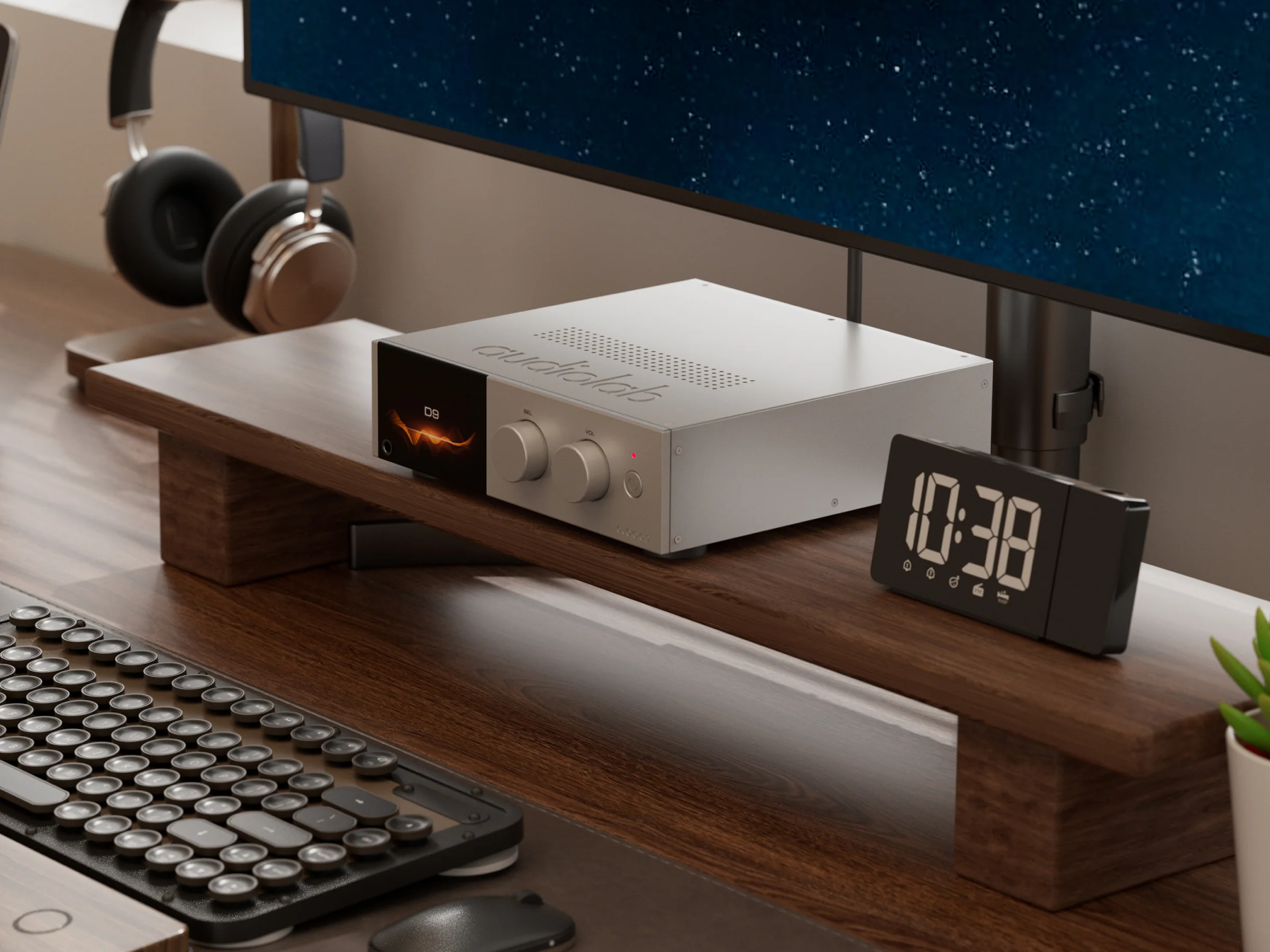 Audiolab D9 DAC Headphone Amplifier with Meze Poet Open-Back Headphones - Image 30