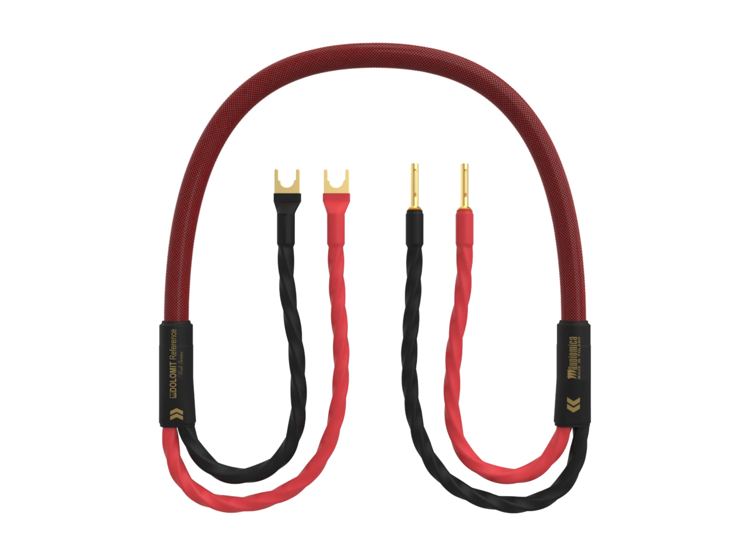 Audiomica Dolomit Reference Speaker Cable - Terminated Pair (Spade to Banana)
