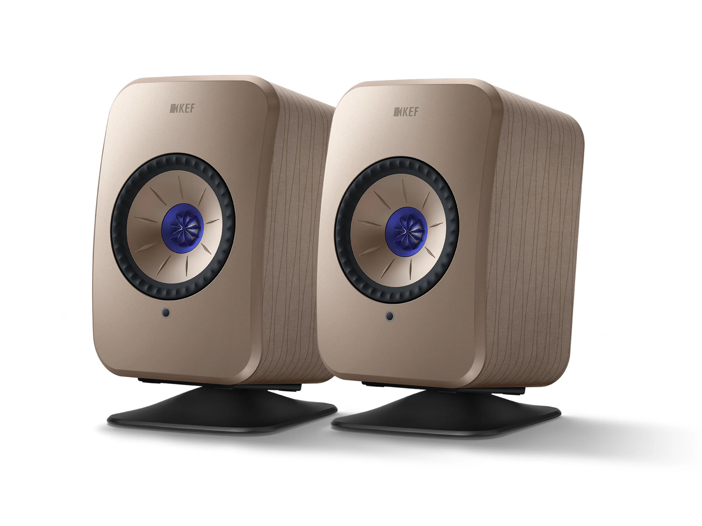 KEF LSX II Wireless Speakers with KEF P1 Desk Pads - Image 4