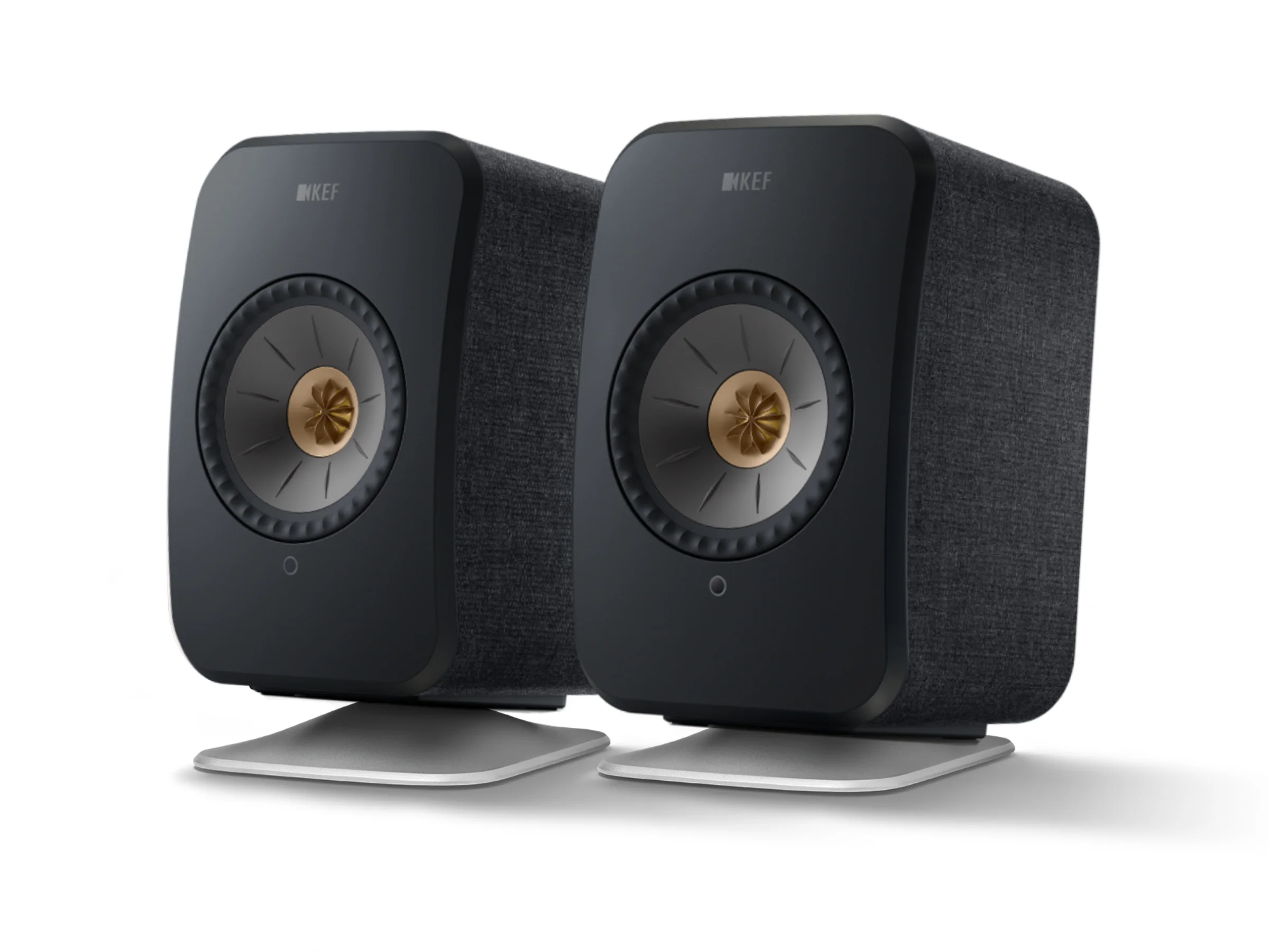 KEF LSX II Wireless Speakers with KEF P1 Desk Pads - Image 5