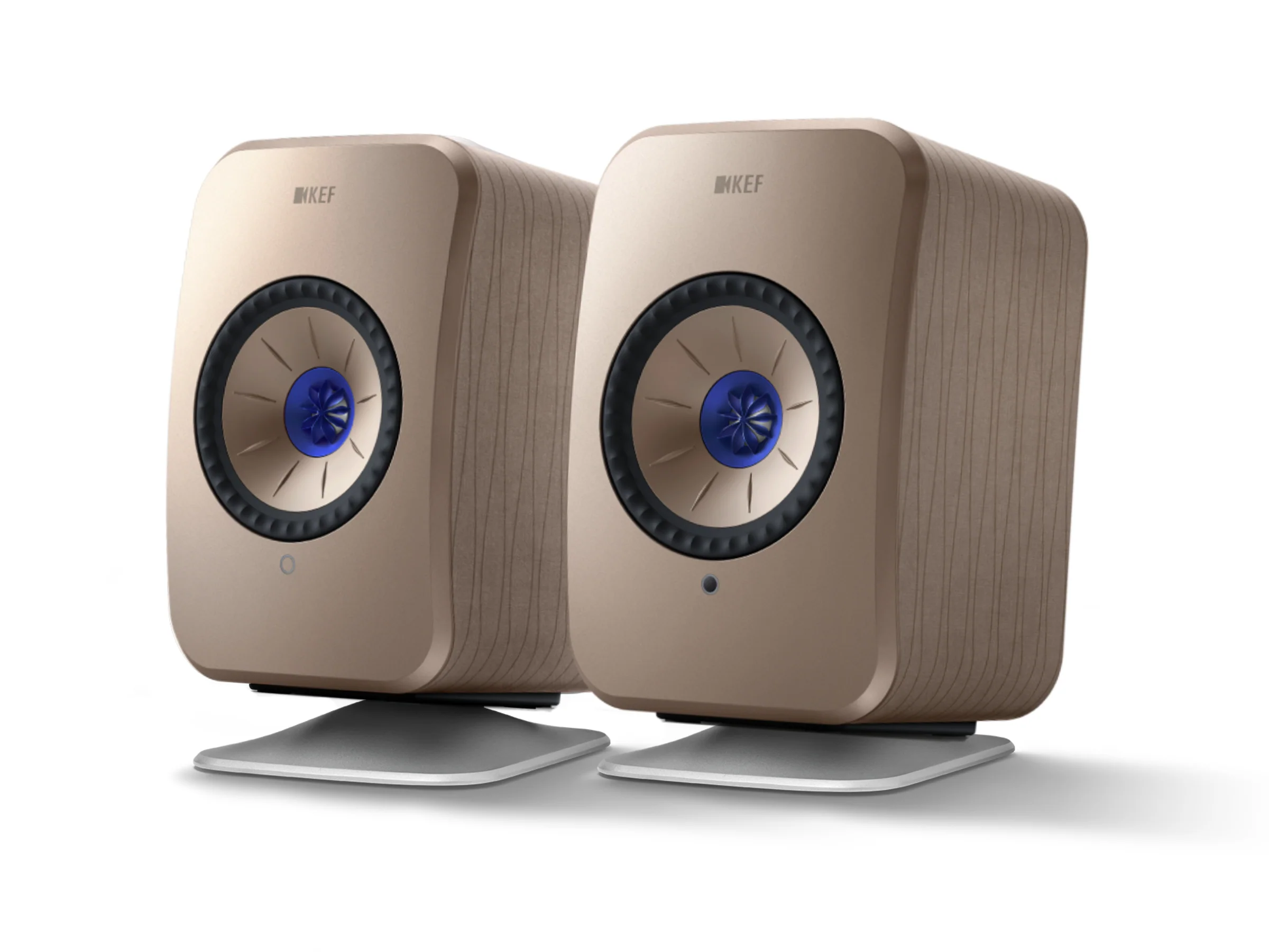 KEF LSX II Wireless Speakers with KEF P1 Desk Pads - Image 6