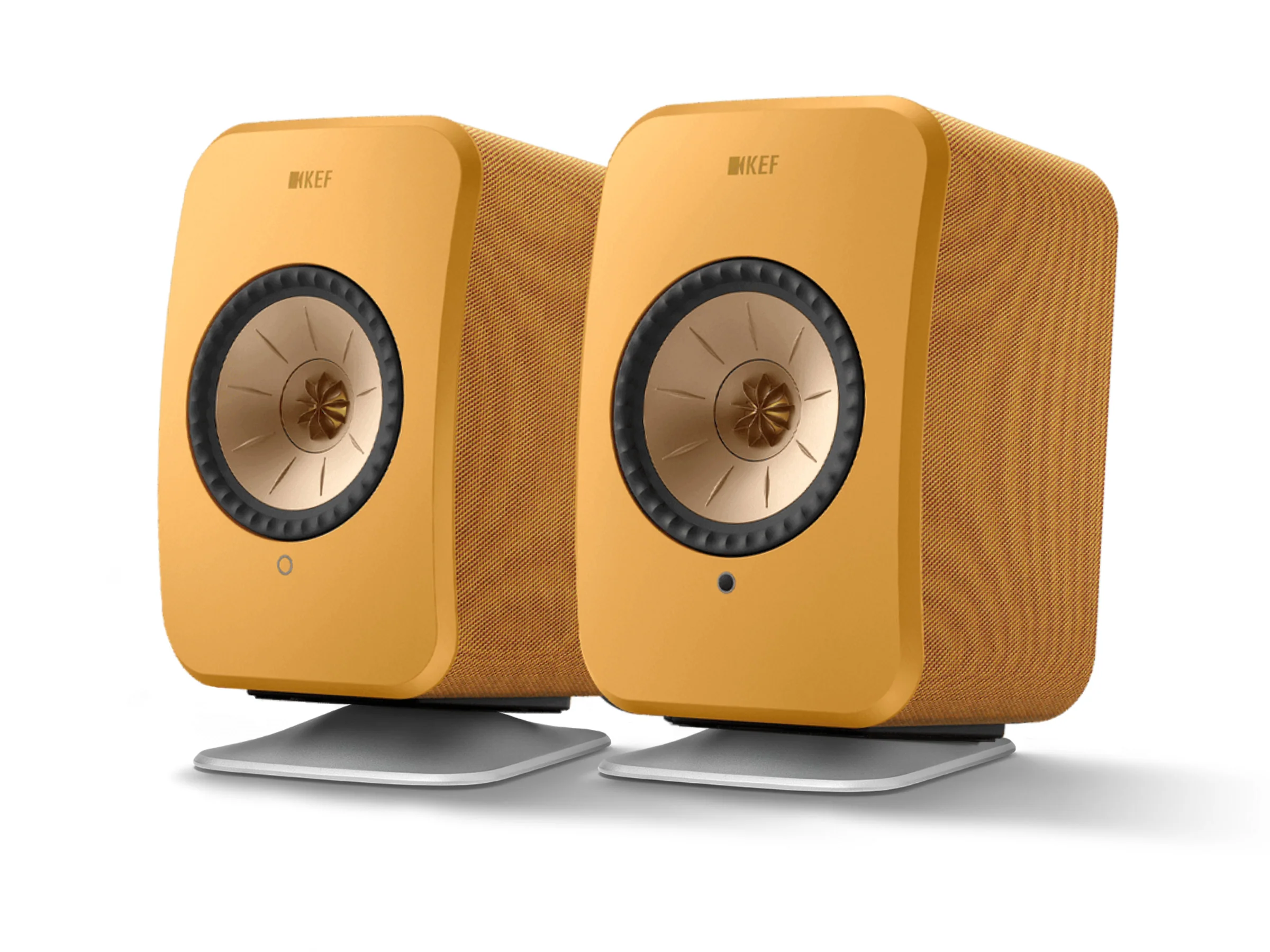 KEF LSX II Wireless Speakers with KEF P1 Desk Pads - Image 7
