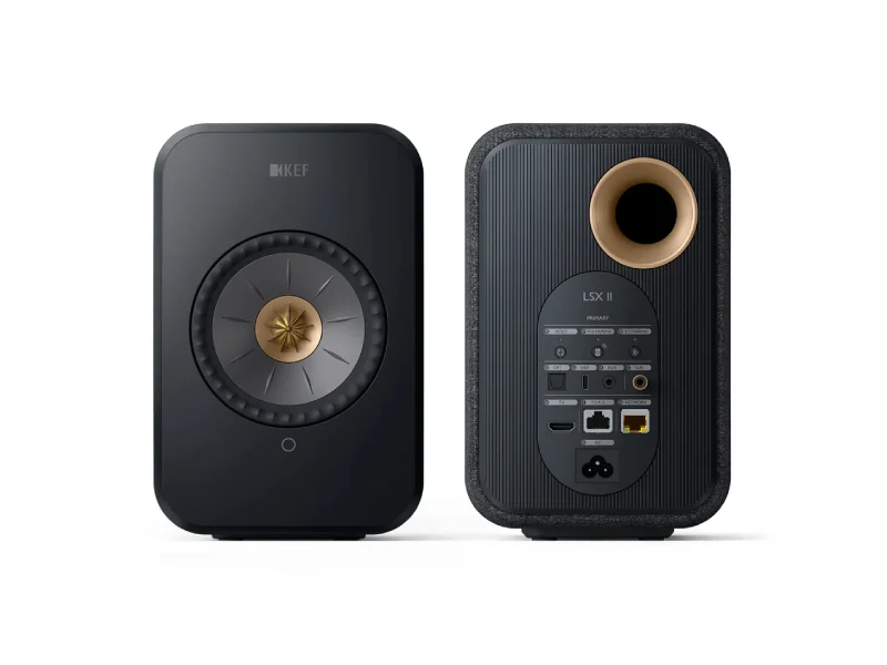 KEF LSX II Wireless Speakers with KEF P1 Desk Pads - Image 9