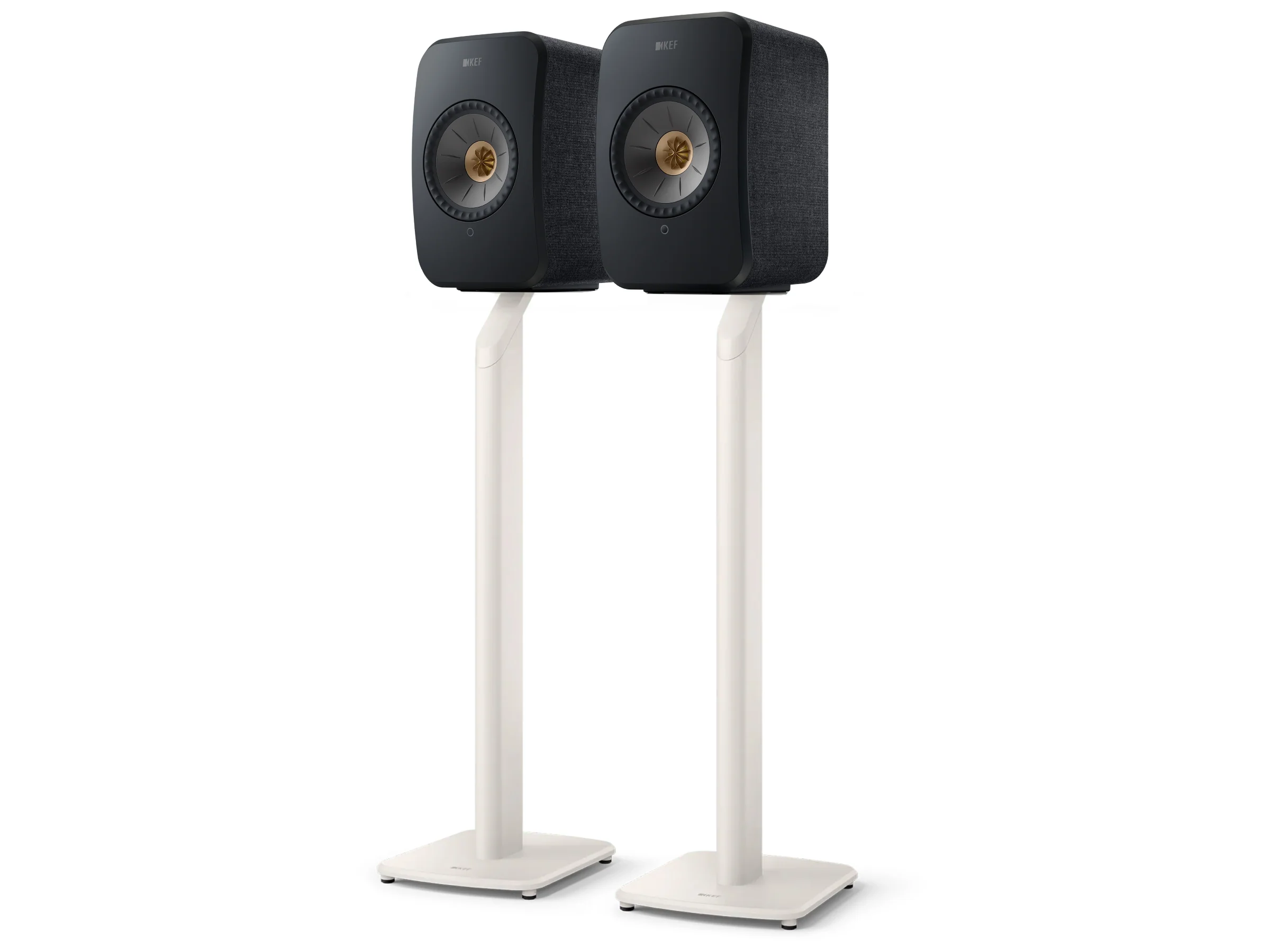KEF LSX II Wireless Speakers with KEF S1 Floor Stands - Image 5