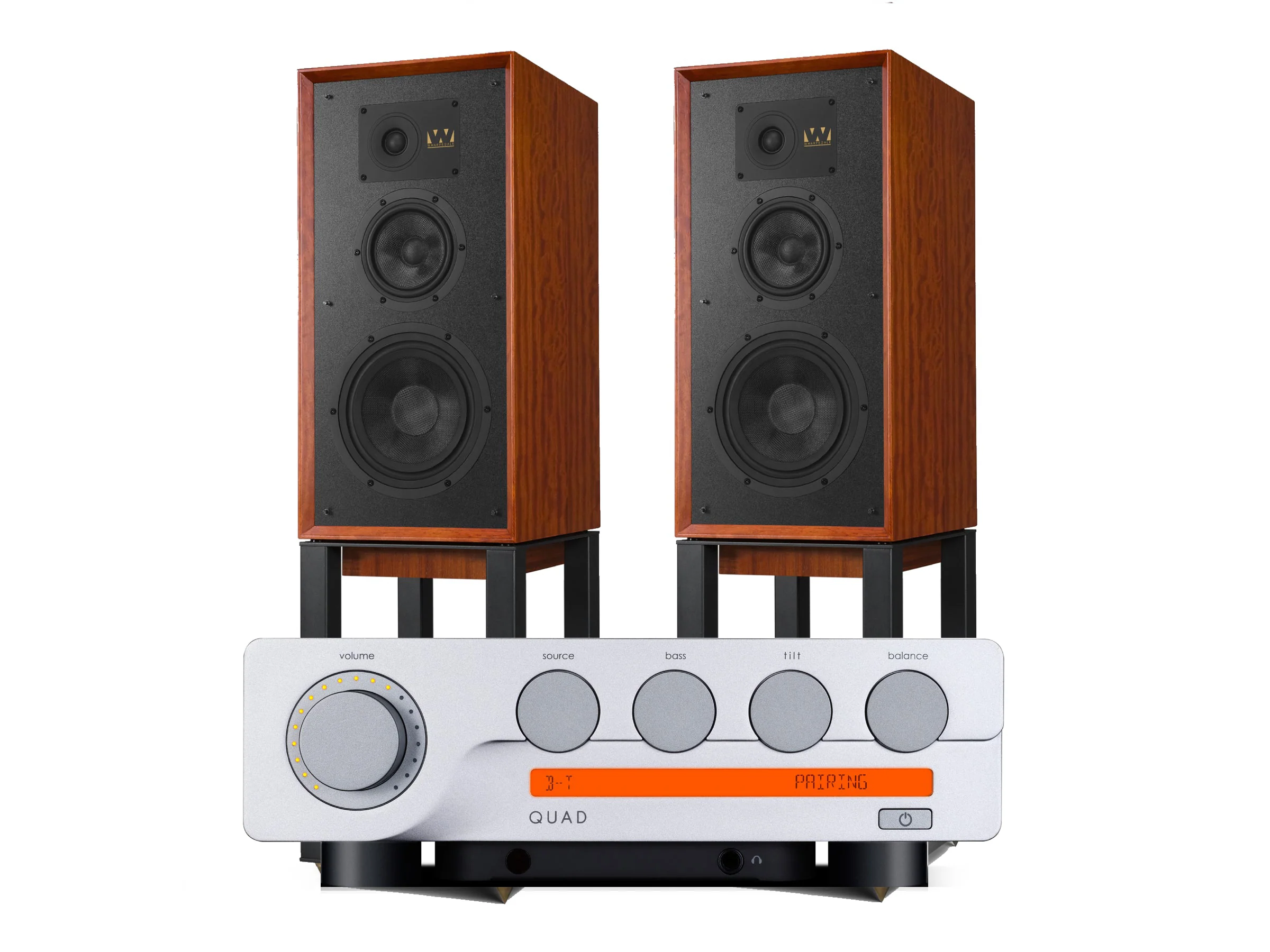 Quad 3 with Wharfedale Super Linton Speakers & Matching Stands - Image 2