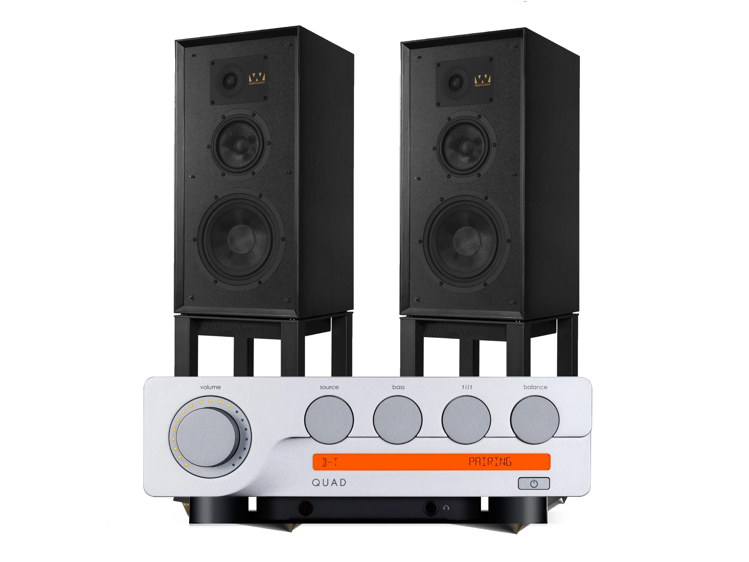 Quad 3 with Wharfedale Super Linton Speakers & Matching Stands - Image 3