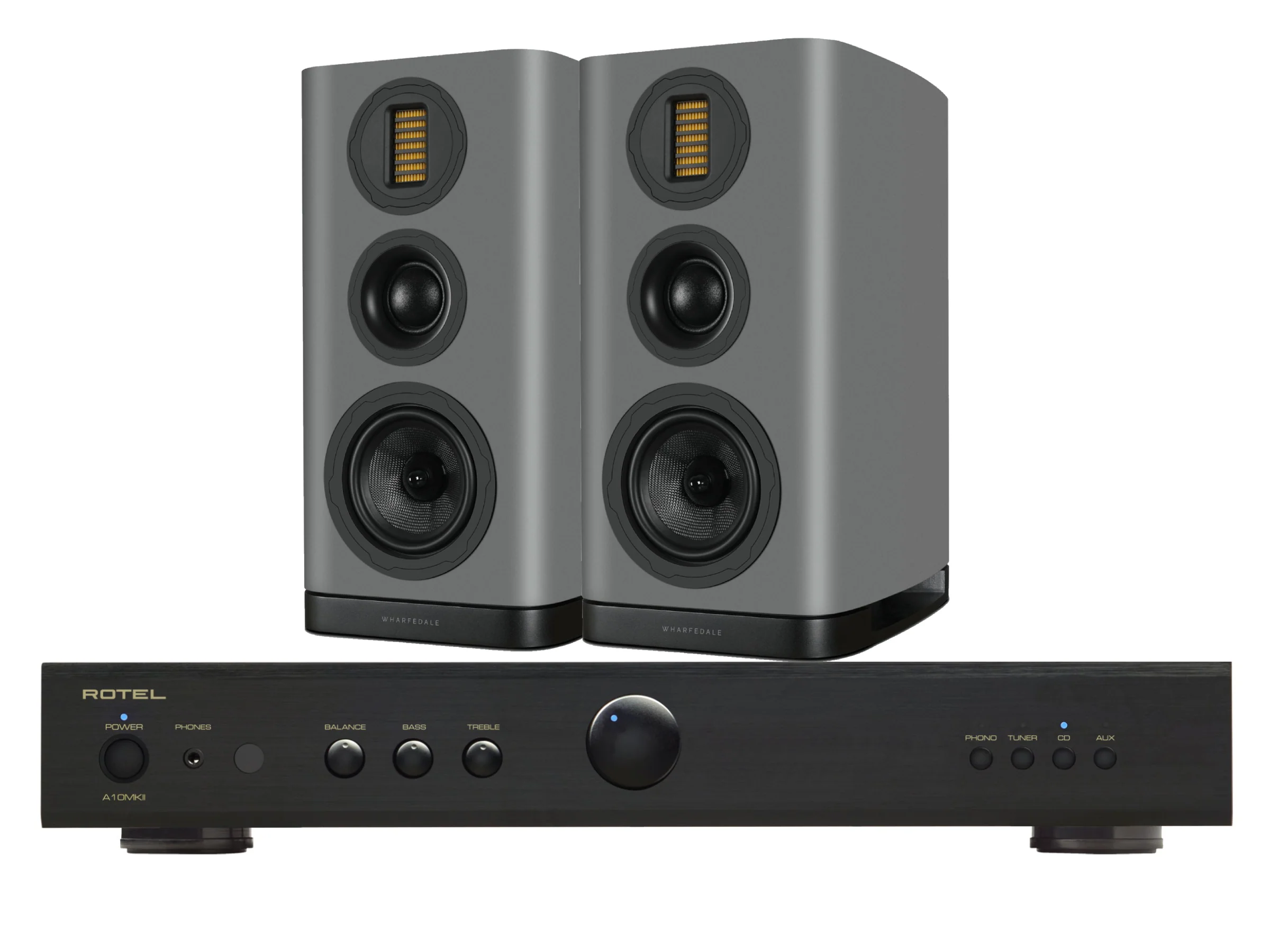 Rotel A10MkII with Wharfedale EVO 5.2 Bookshelf Speakers - Image 4
