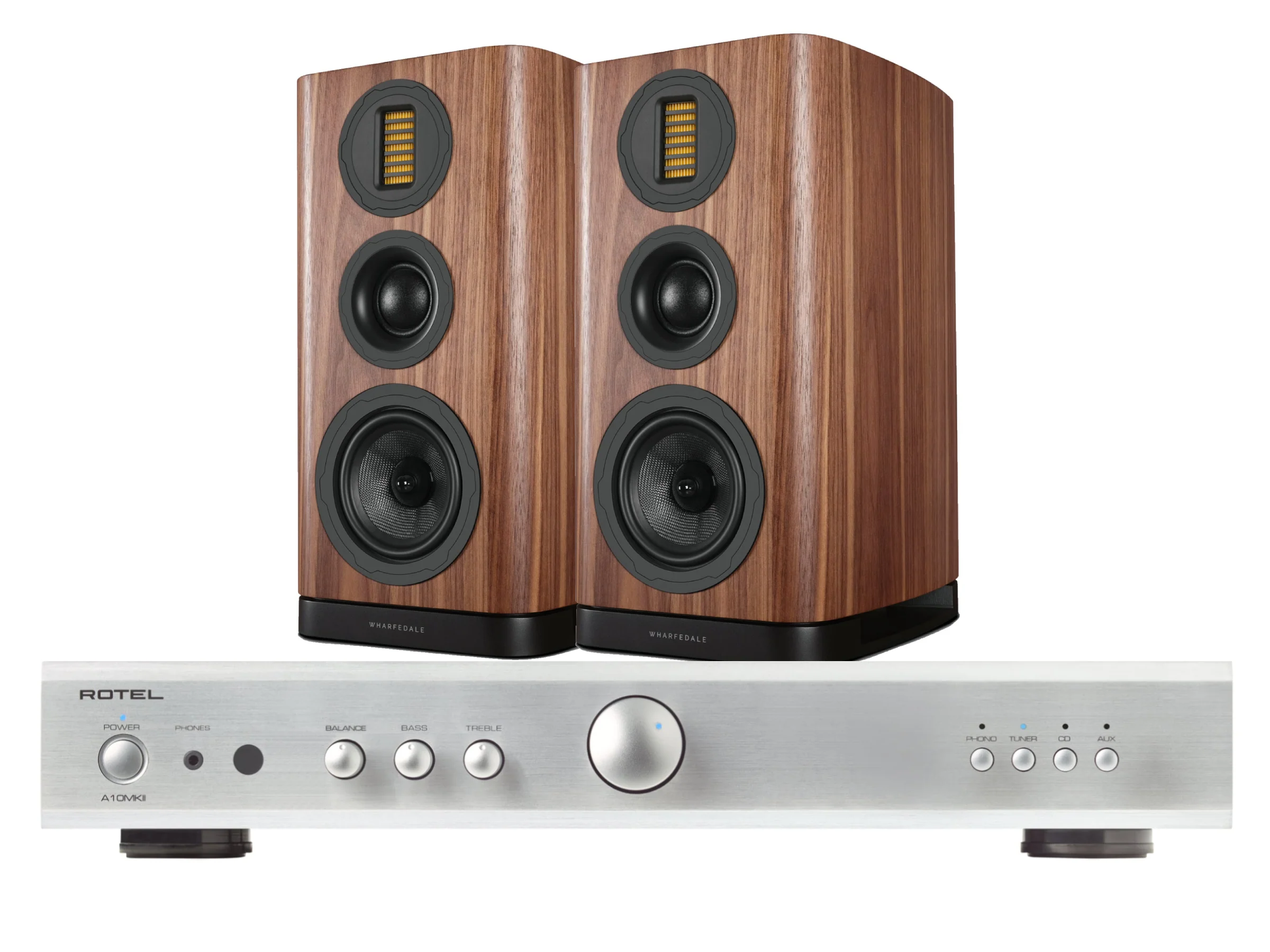 Rotel A10MkII with Wharfedale EVO 5.2 Bookshelf Speakers - Image 6