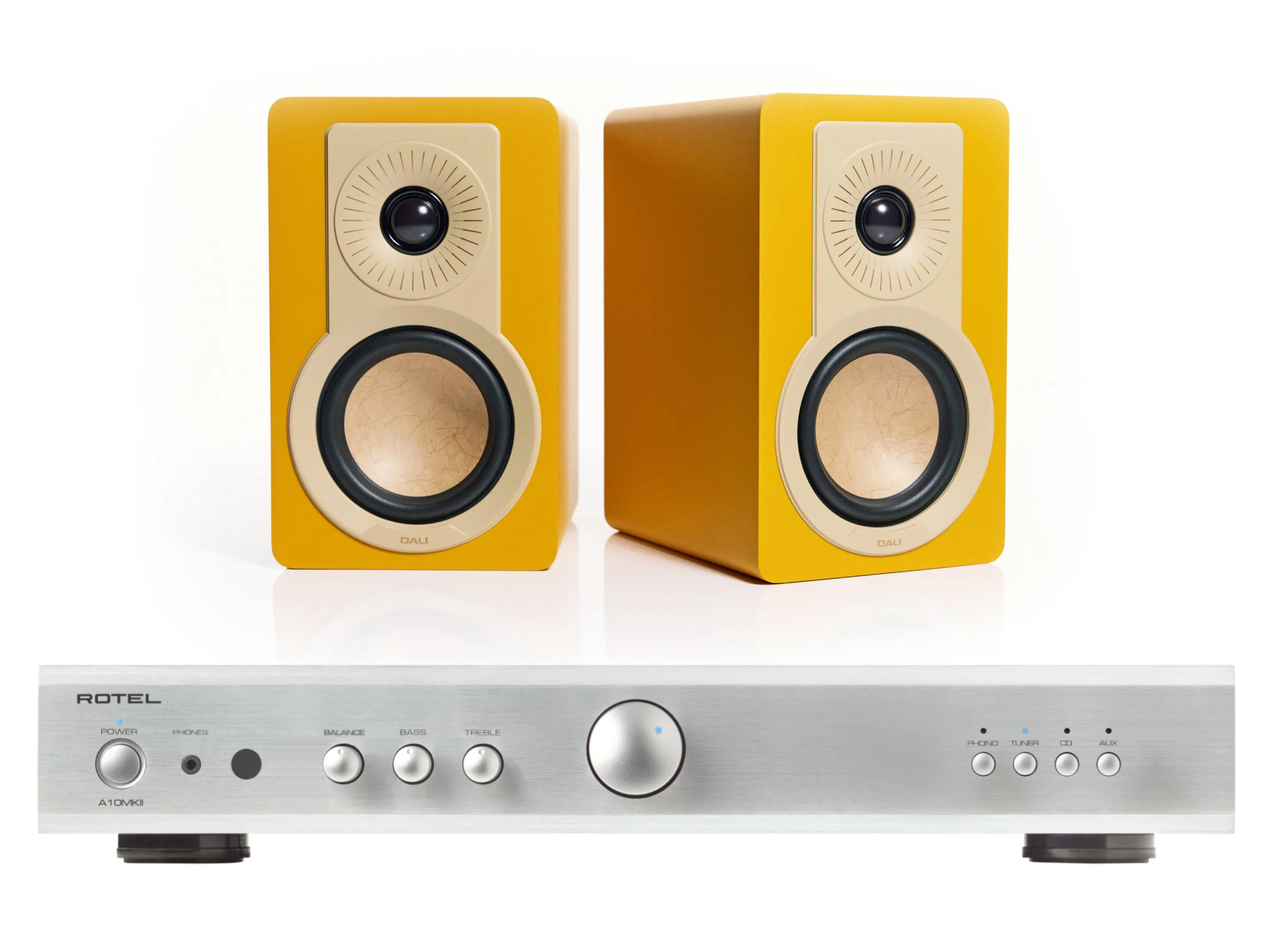 Rotel A10MKII with DALI Kupid Bookshelf Speakers - Image 10
