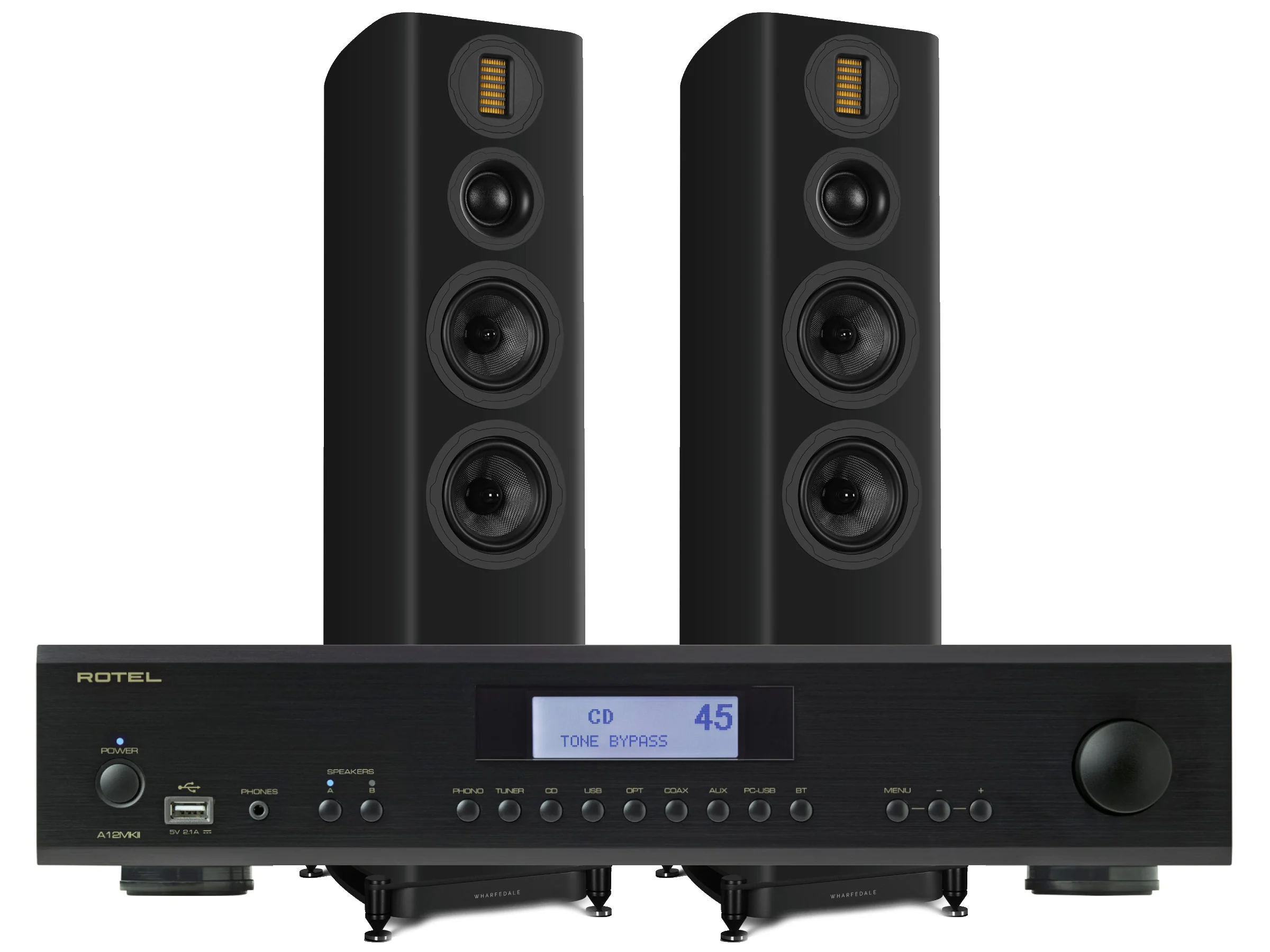 Rotel A12MkII with Wharfedale EVO 5.4 Floorstanding Speakers