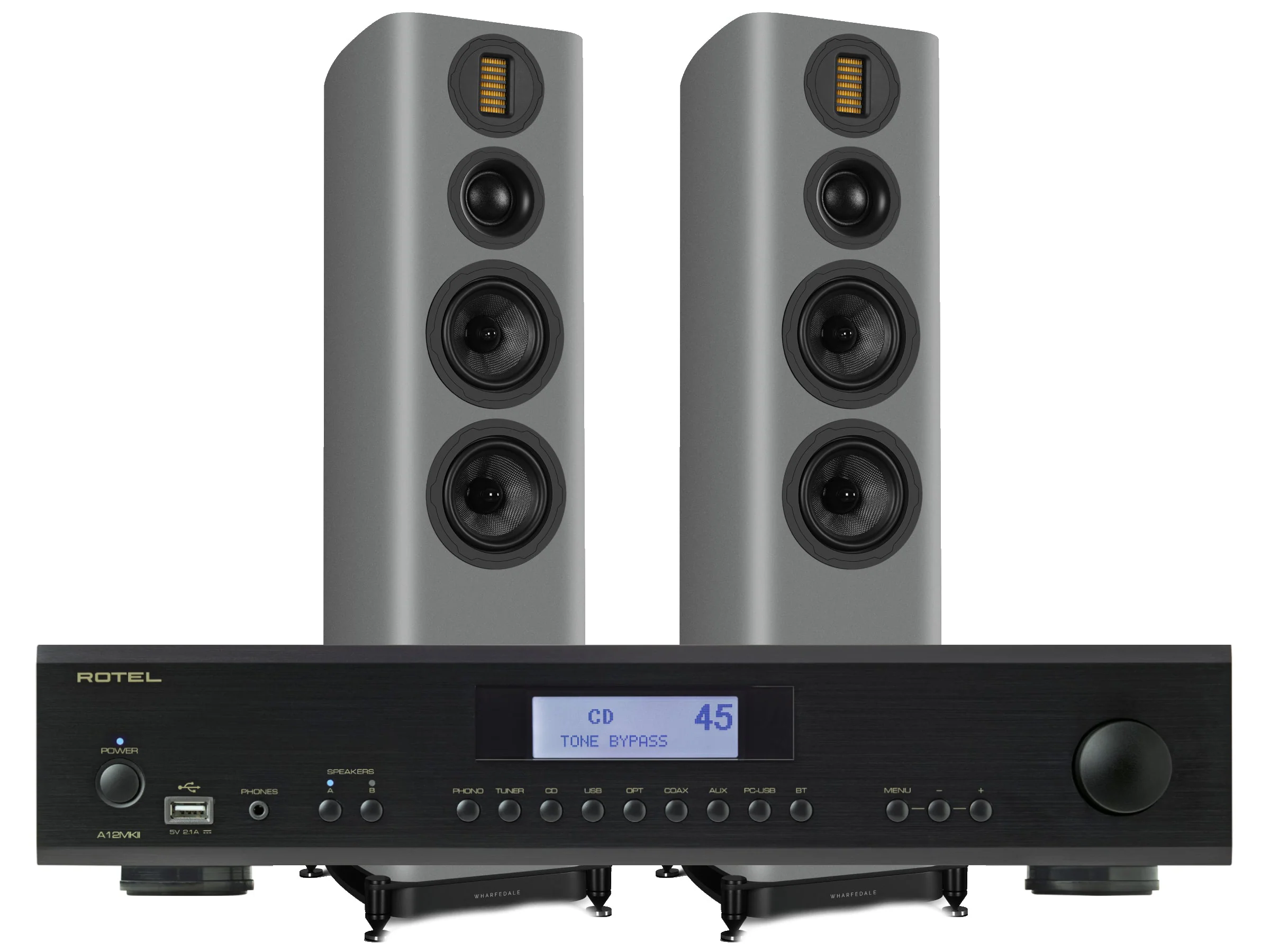 Rotel A12MkII with Wharfedale EVO 5.4 Floorstanding Speakers - Image 2