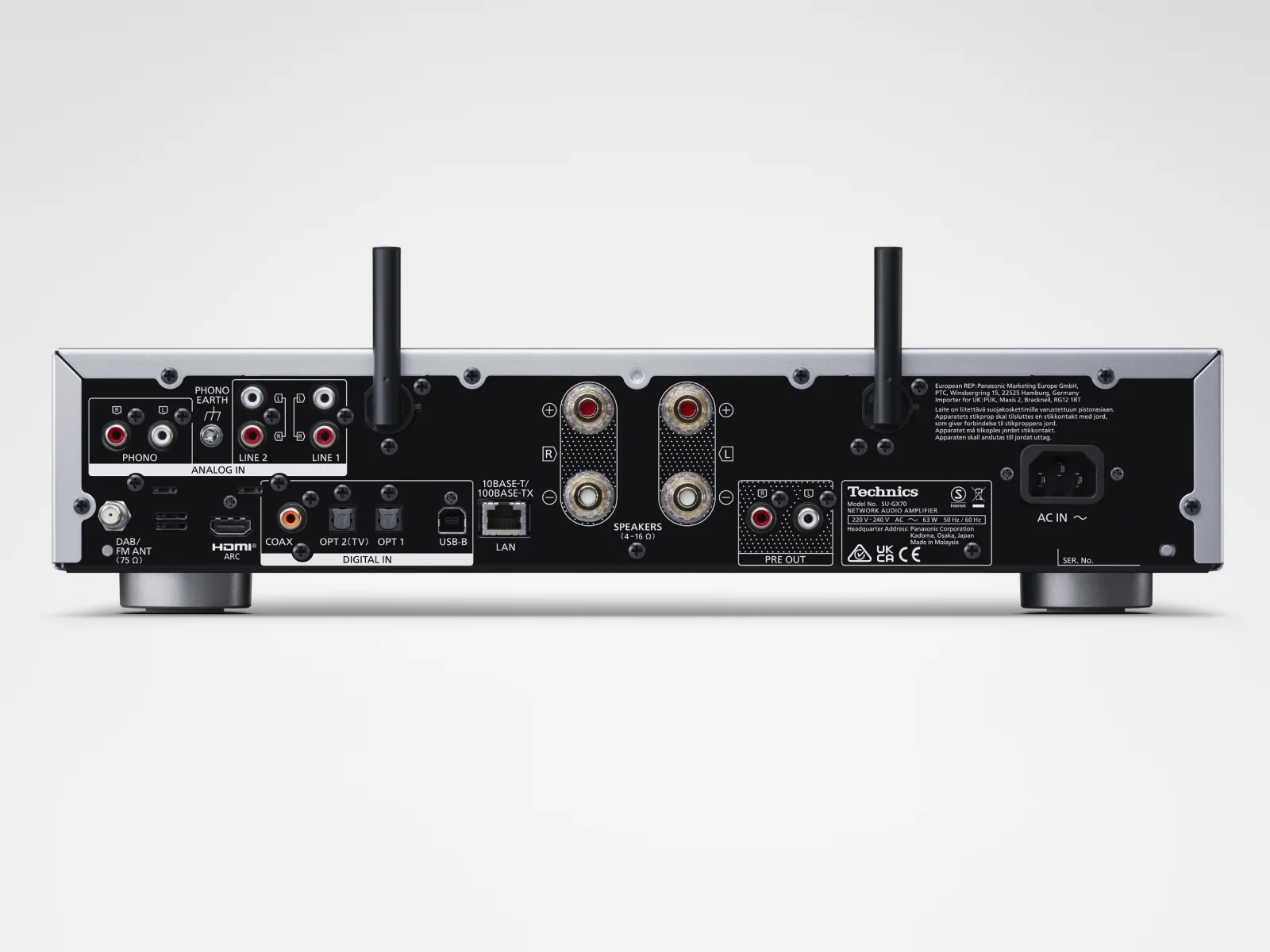 Technics SU-GX70 with SB-C600 Network Amplifier & Speakers - Image 5