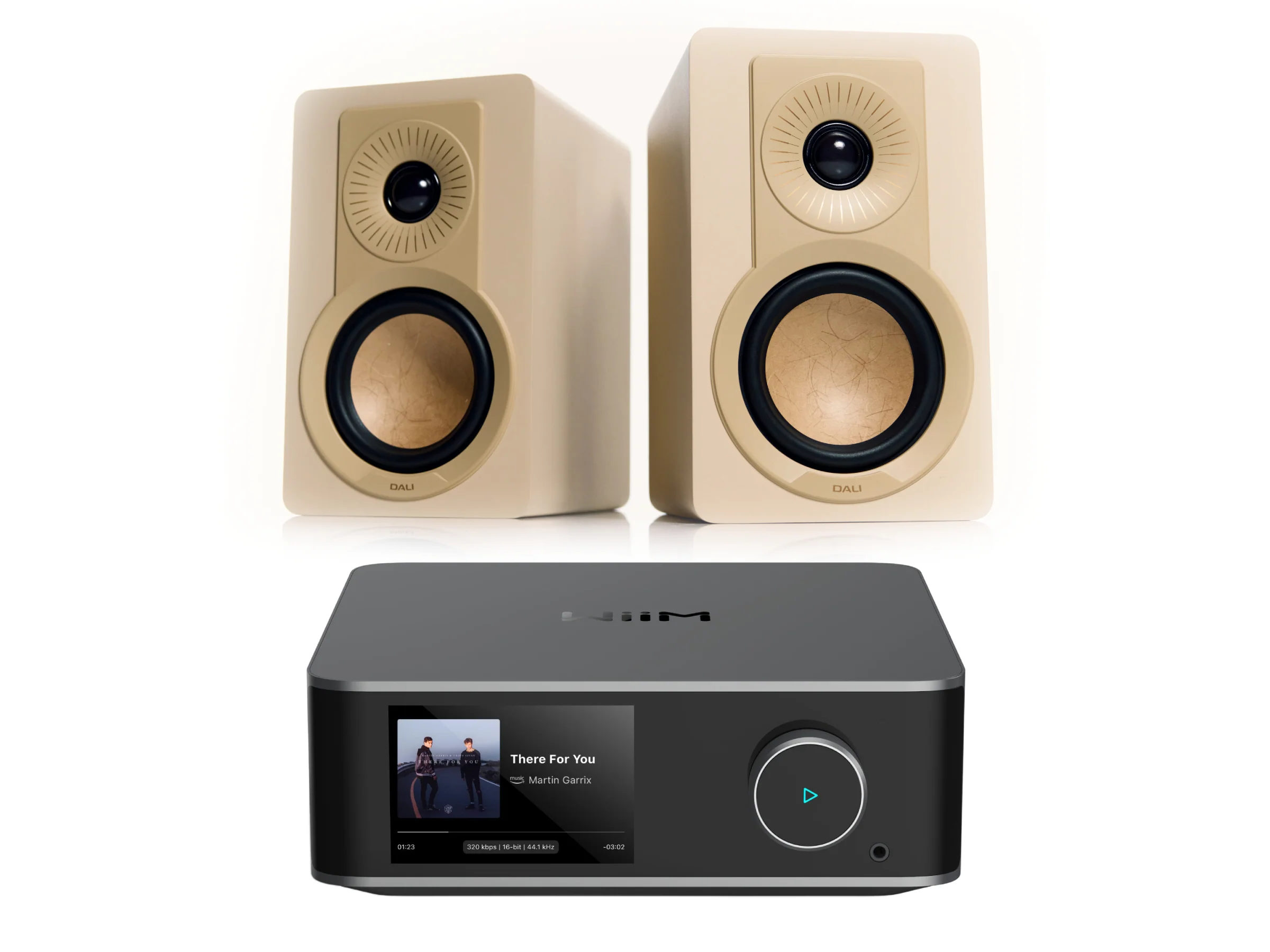 WiiM Amp Ultra with DALI KUPID Bookshelf Speakers - Image 2