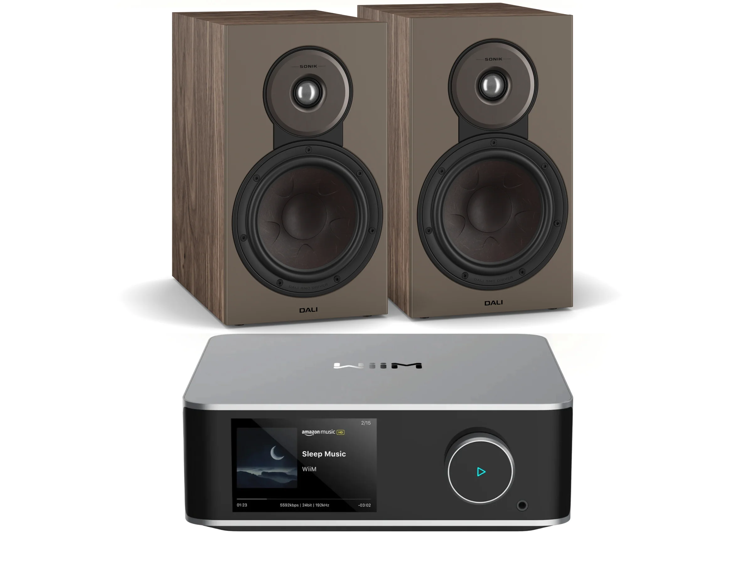 WiiM Amp Ultra with Sonik 3 Bookshelf Speakers - Image 3